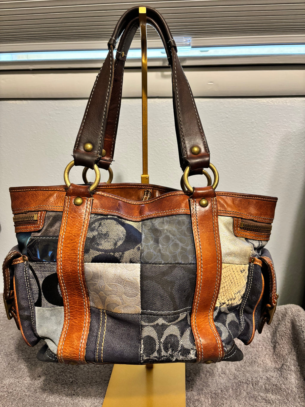 Vintage Coach Denim Shoulder Bag Model 10002 – Rare Style
