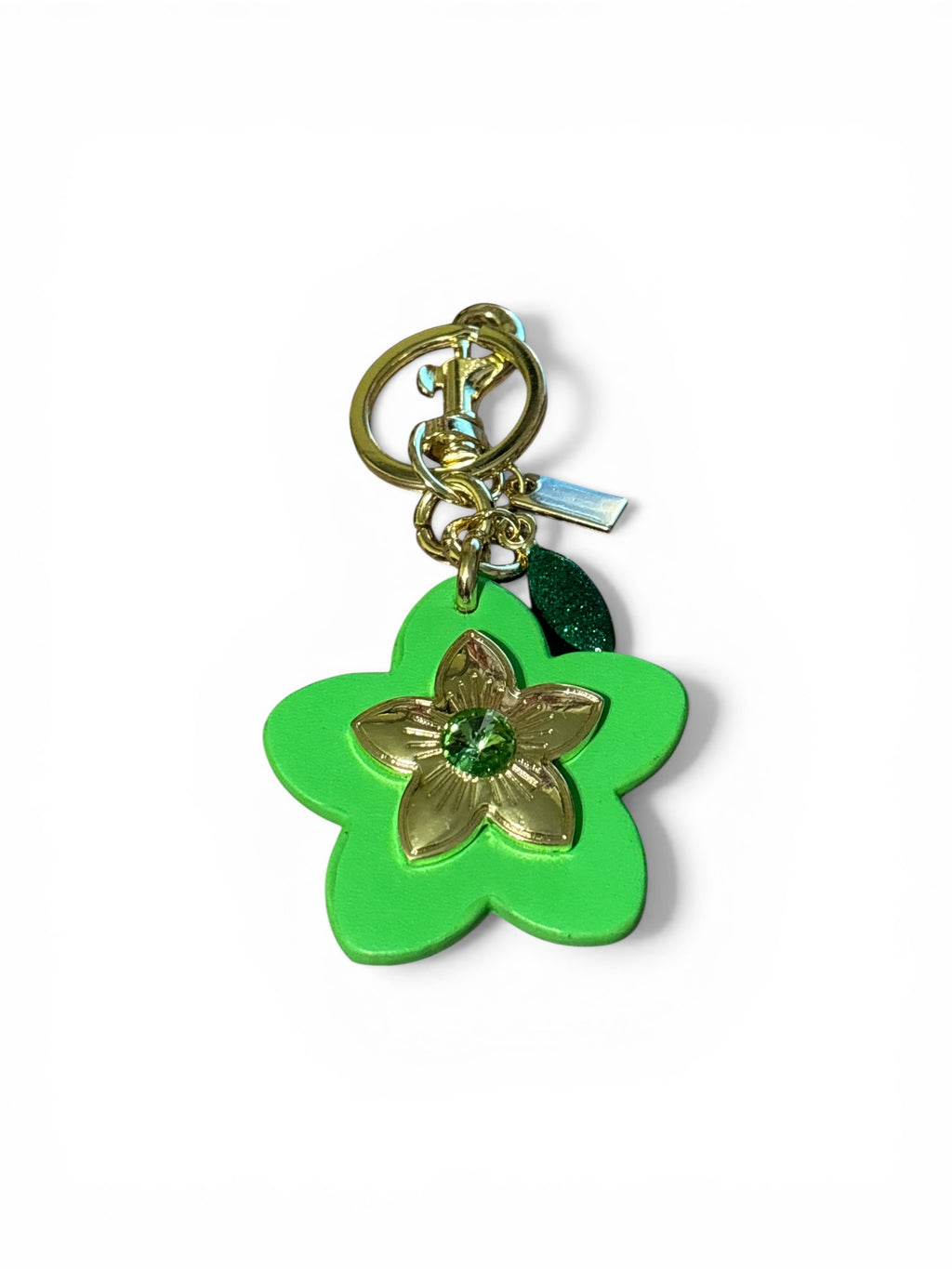 Colorful Flower Charm – Gold Detail Bag Charm (Multiple Colors)