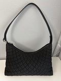 Bally Black Quilted Nylon Leather Handle Shoulder bag