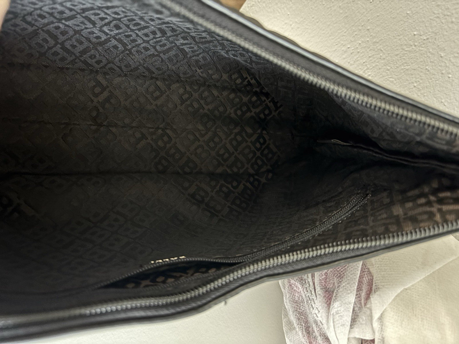 Bally Black Quilted Nylon Leather Handle Shoulder bag