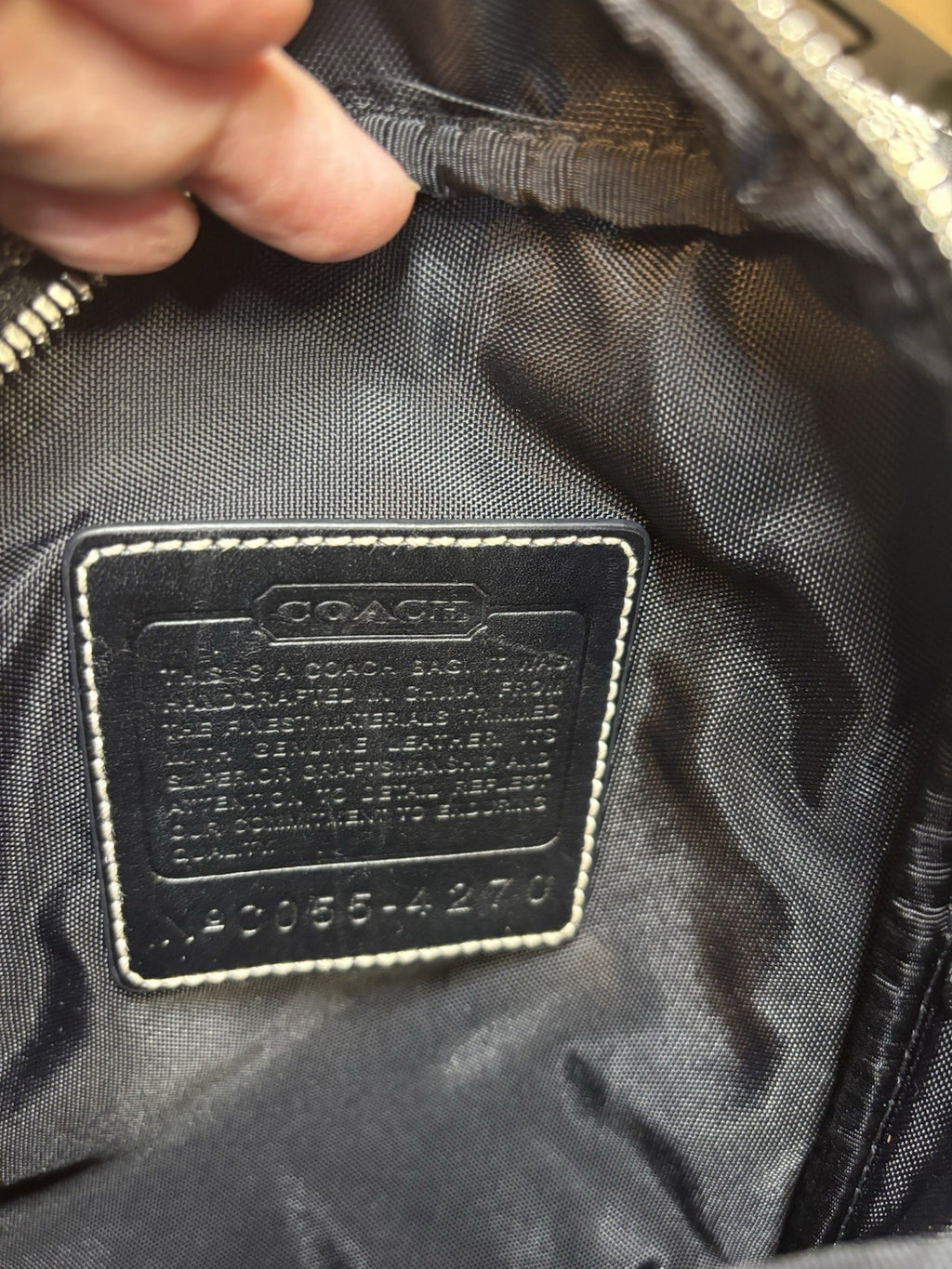 Coach Unisex Travel Crossbody Bag Black Signature 4270 Vintage 2005