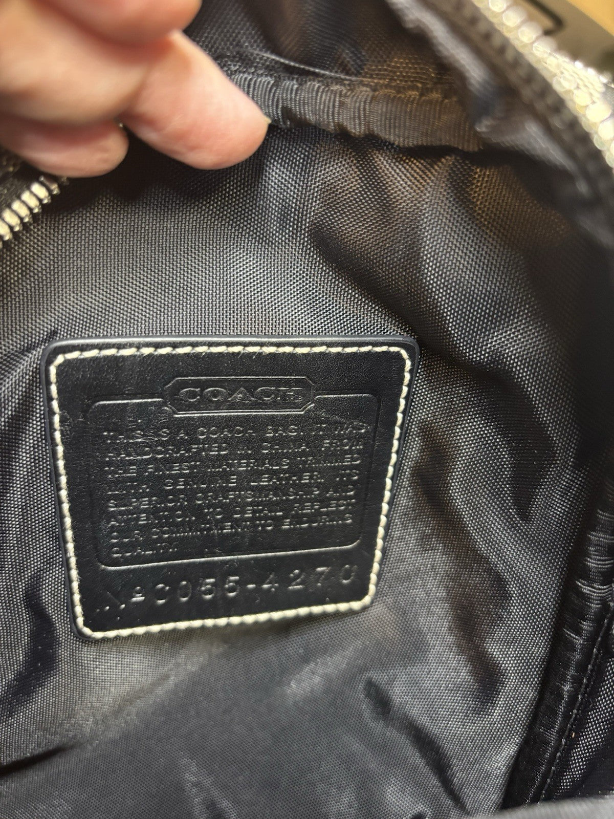 Coach Unisex Travel Crossbody Bag Black Signature 4270 Vintage 2005