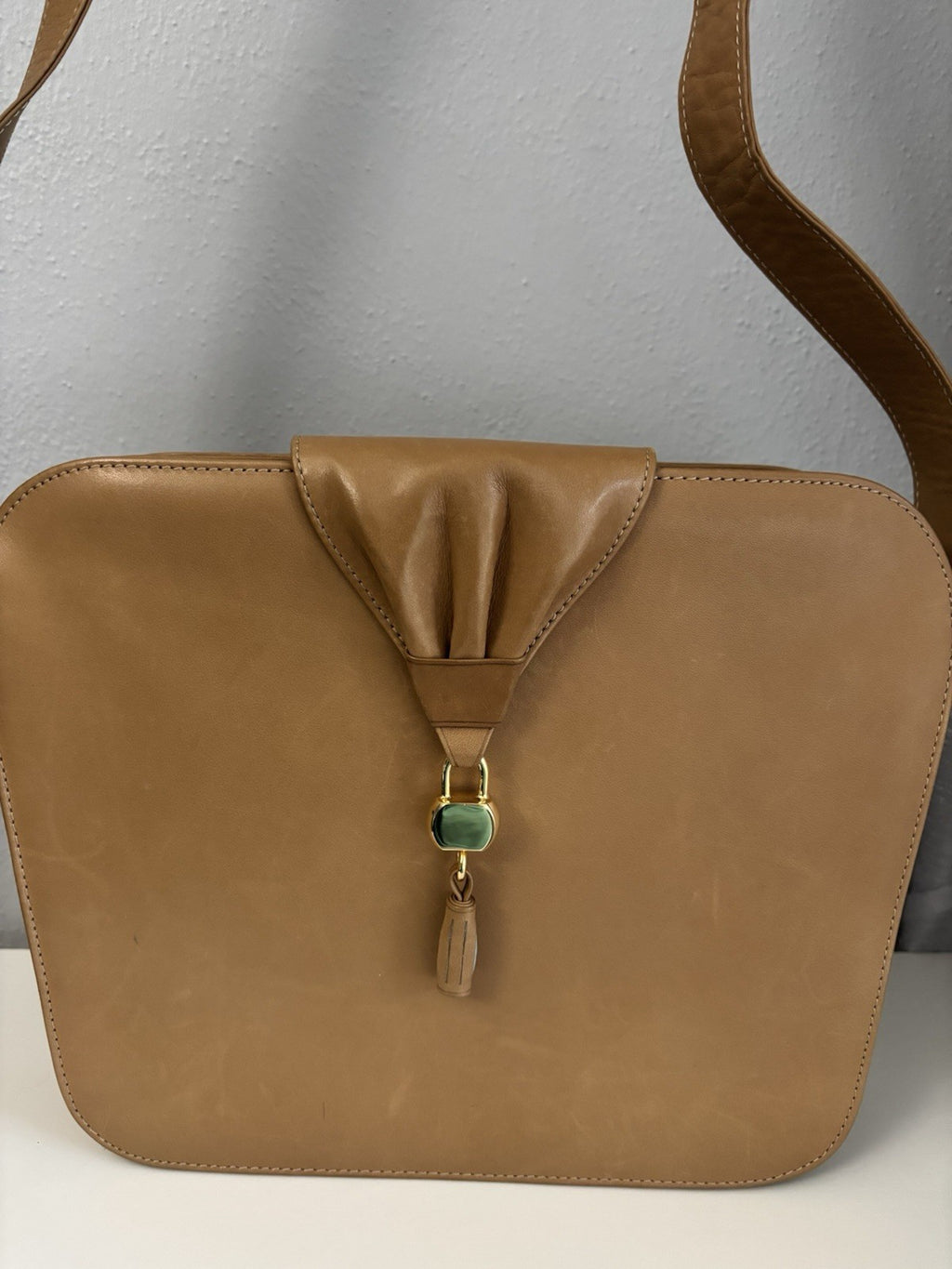 Bally Tan ALL Leather Bag GORGEOUS