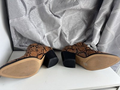 Coach Perri Caramel Snake print booties Size 7.5 retail $289 -FREE SHIPPING!!