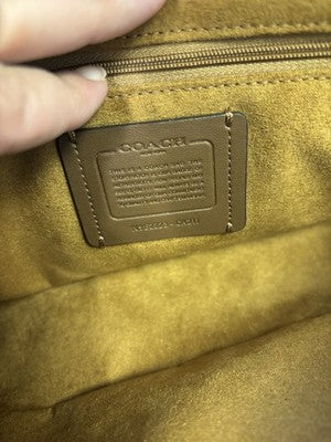 COACH GEORGIE SIG. COLORBLOCK ORANGE RED LEATHER CROSSBODY BAG