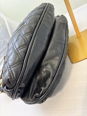Marc Jacobs Cecilia Black Quilted Leather Satchel Crossbody Bag
