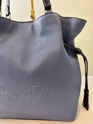 COACH BLUE LEATHER ANDY TOTE EXCELLENT!!! CA200   FREE SHIPPING!!