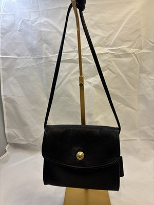 COACH CHRISTIE Black Leather Crossbody Purse 9892 USA