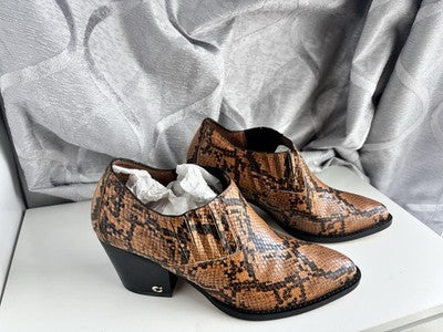 Coach Perri Caramel Snake print booties Size 7.5 retail $289 -FREE SHIPPING!!