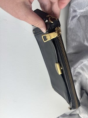 Coach Dreamer Wristlet Signature Glovetanned Leather 73956 Black-FREE SHIPPING!