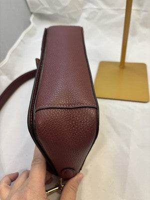 COACH GEORGIE SIG. COLORBLOCK ORANGE RED LEATHER CROSSBODY BAG
