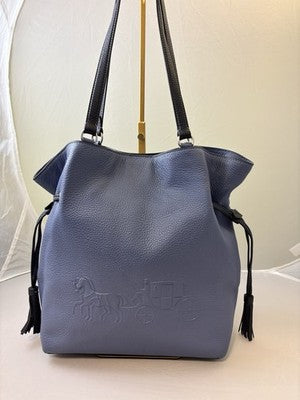COACH BLUE LEATHER ANDY TOTE EXCELLENT!!! CA200   FREE SHIPPING!!