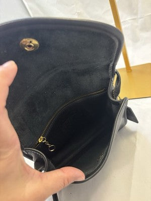 COACH CHRISTIE Black Leather Crossbody Purse 9892 USA