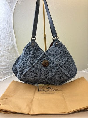 PATRICIA NASH BLUE CROCHET PURSE- FREE SHIPPING!!