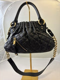 Marc Jacobs Cecilia Black Quilted Leather Satchel Crossbody Bag