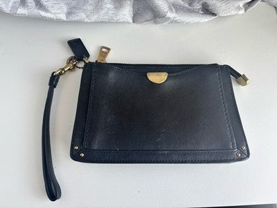 Coach Dreamer Wristlet Signature Glovetanned Leather 73956 Black-FREE SHIPPING!