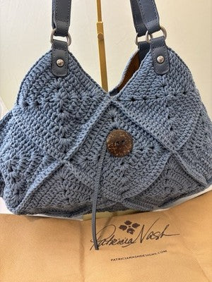 PATRICIA NASH BLUE CROCHET PURSE- FREE SHIPPING!!