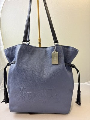 COACH BLUE LEATHER ANDY TOTE EXCELLENT!!! CA200