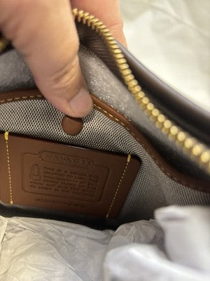 COACH CURVE ZIP TOP IN DARK BROWN - NWT- FREE SHIPPING!!