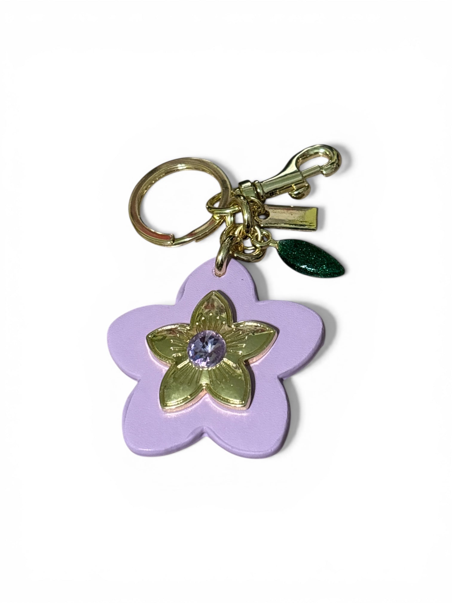 Colorful Flower Charm – Gold Detail Bag Charm (Multiple Colors)