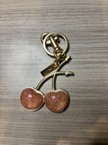 Cherry Purse Charms in Black, Pink or Red with Gold Tone Hardware