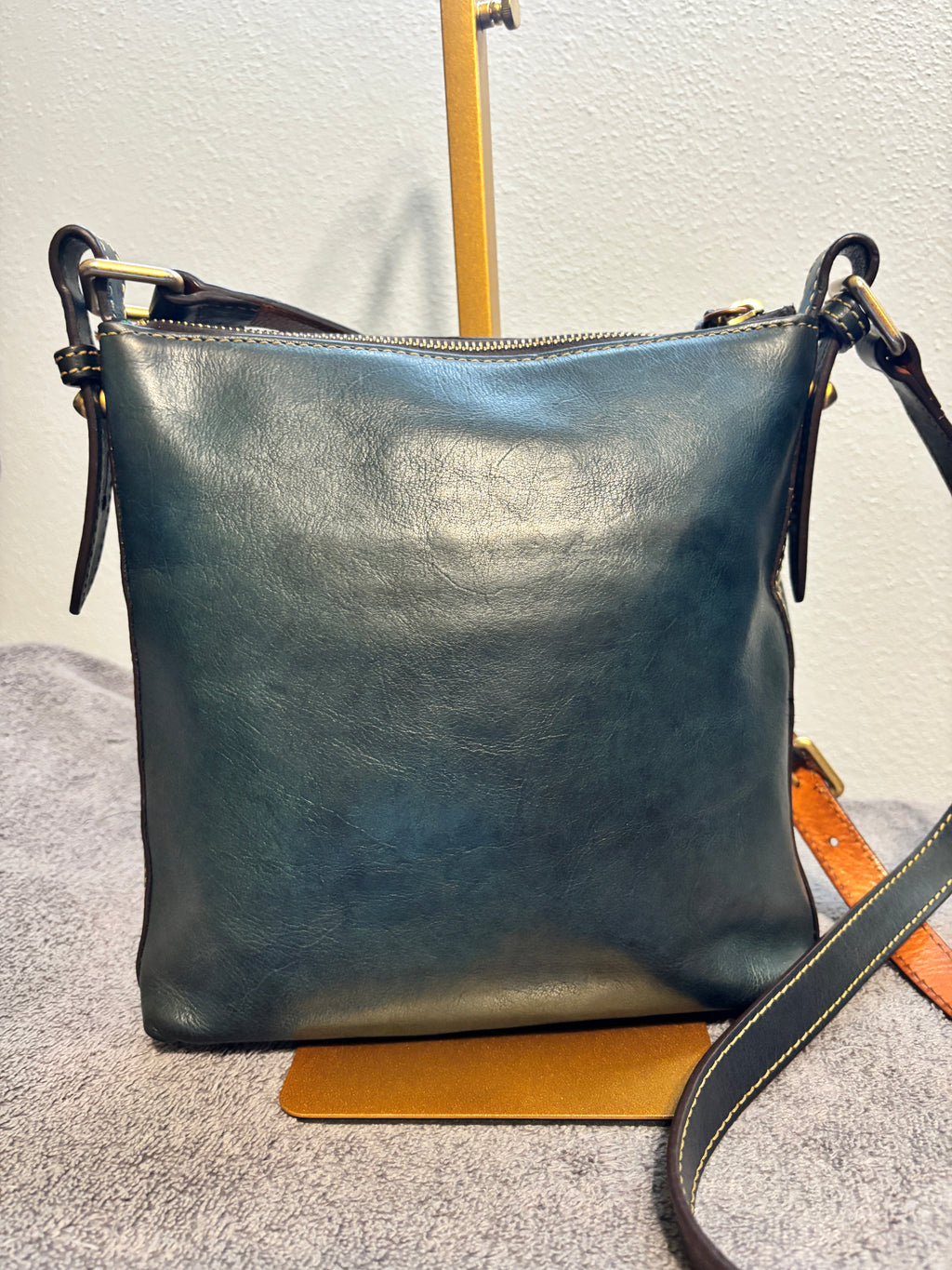 Dooney & Bourke Florentine Huntington Green Leather Crossbody Bag