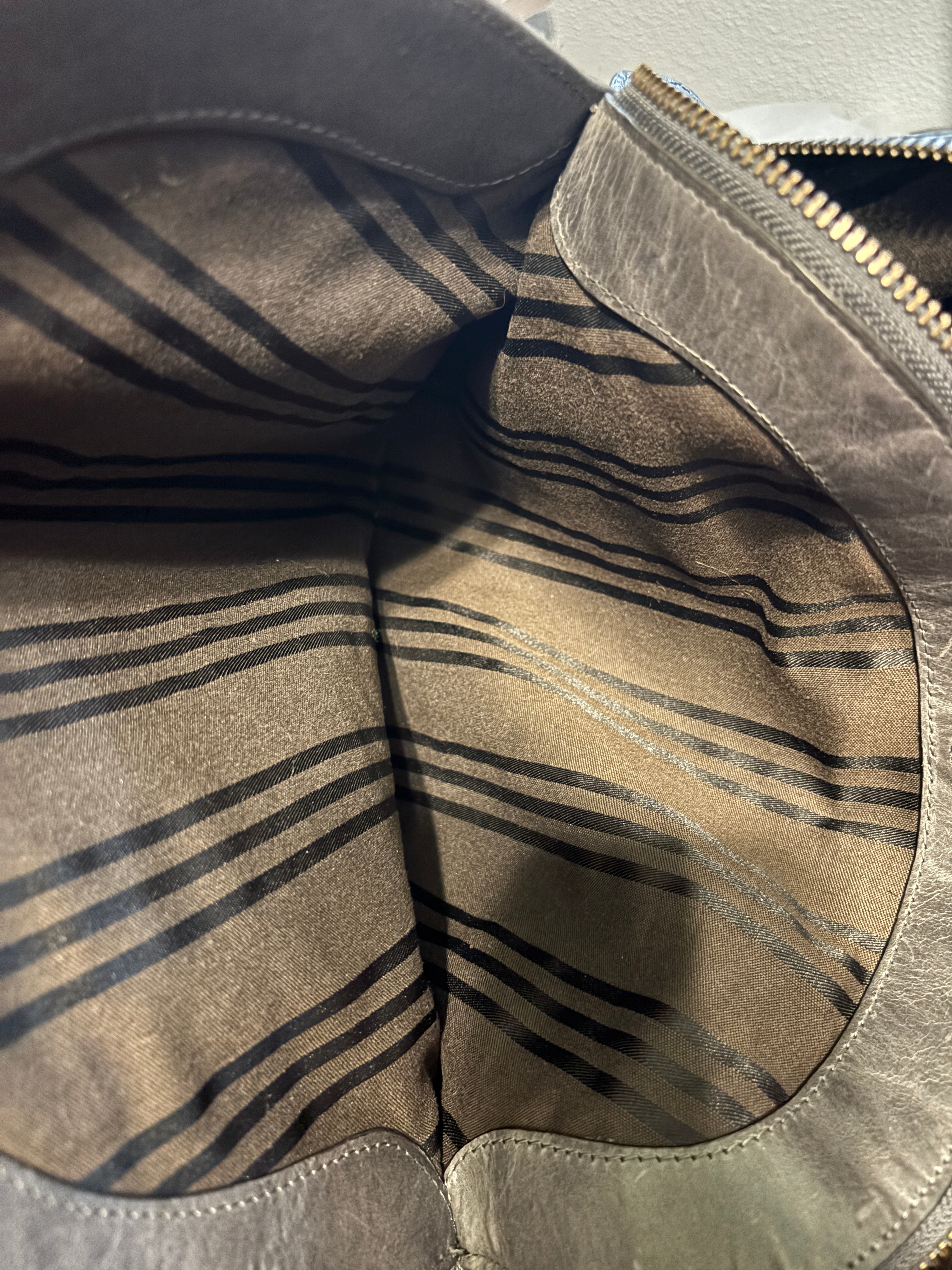 Frye Gray Distressed Leather Shoulder Bag