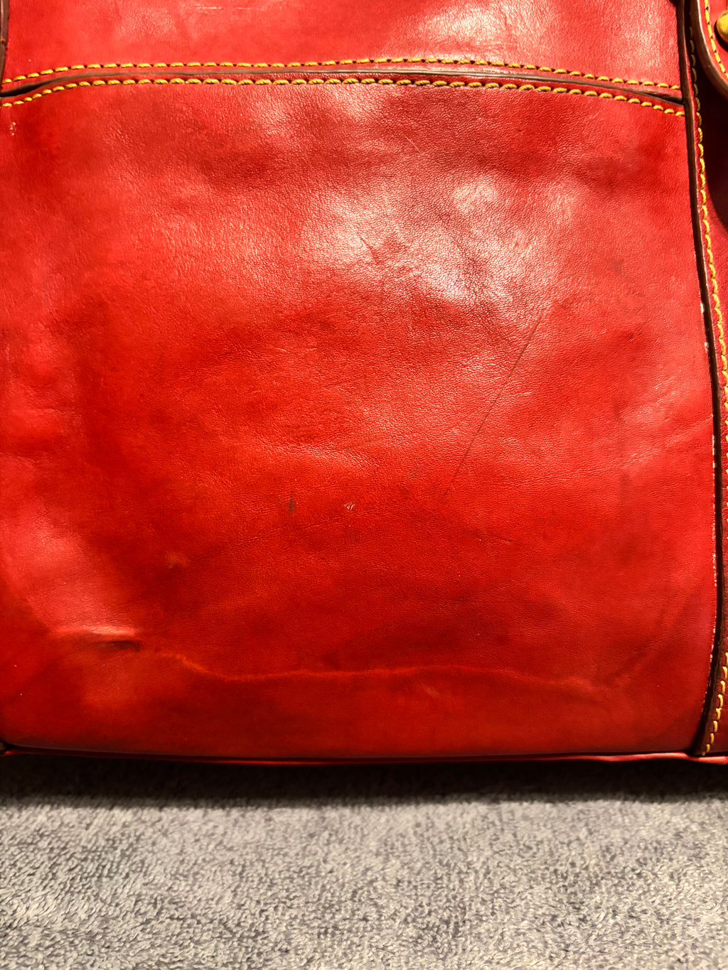 Dooney & Bourke Florentine Smith Bag Purple Red Leather Satchel