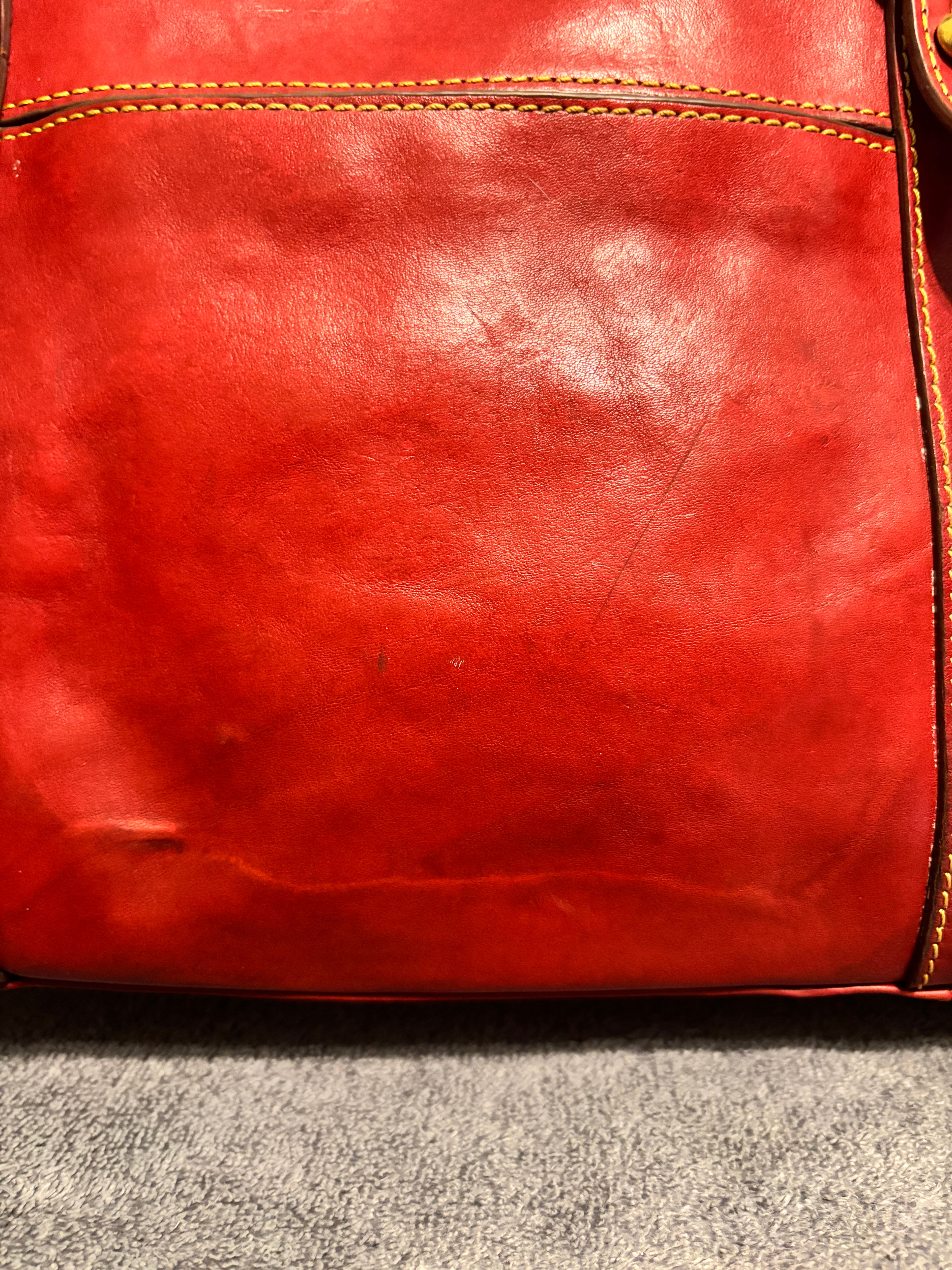 Dooney & Bourke Florentine Smith Bag Purple Red Leather Satchel