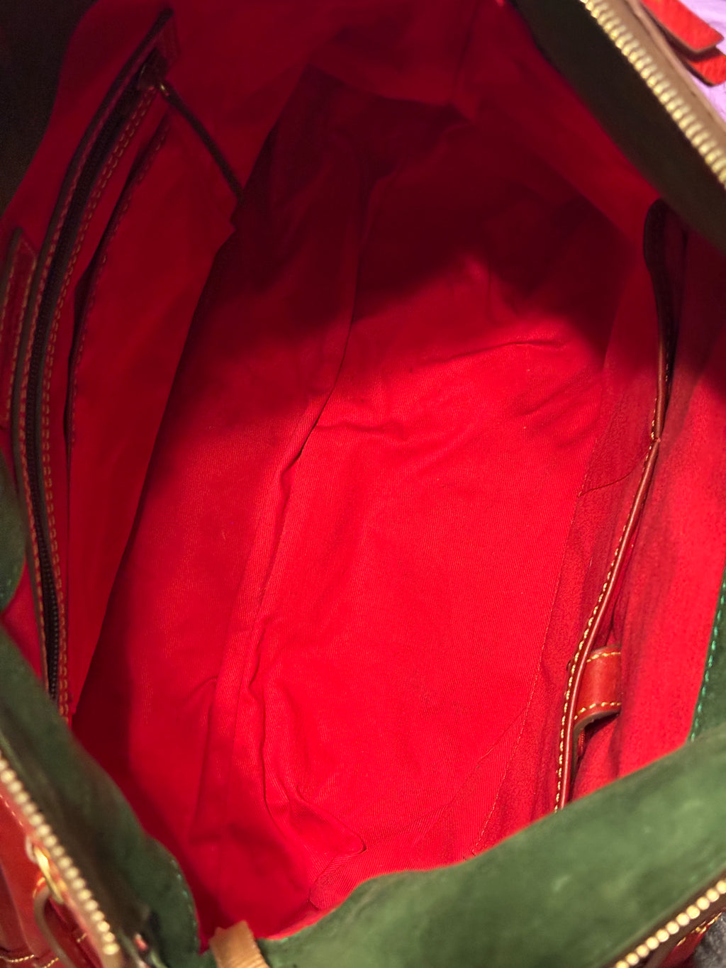 Dooney & Bourke Florentine Smith Bag Purple Red Leather Satchel