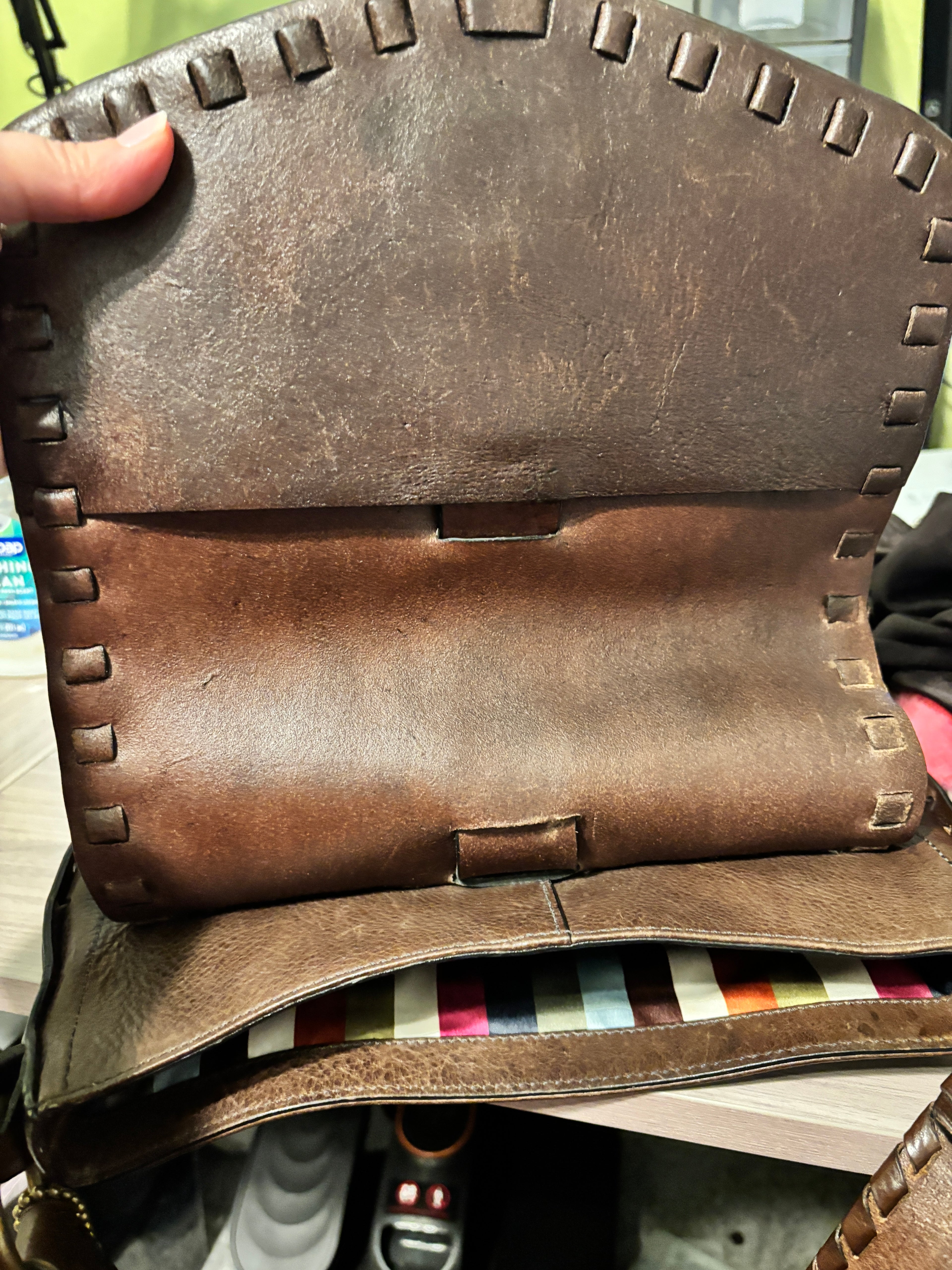 Coach Julia Thompson Leather Shoulder Bag 11376 Brown