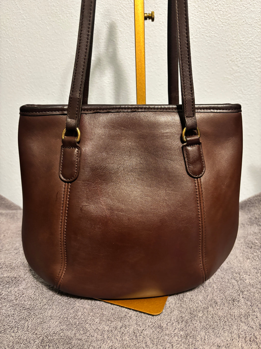 Vintage Coach 9996 Two Tone Brown Framed Pouch