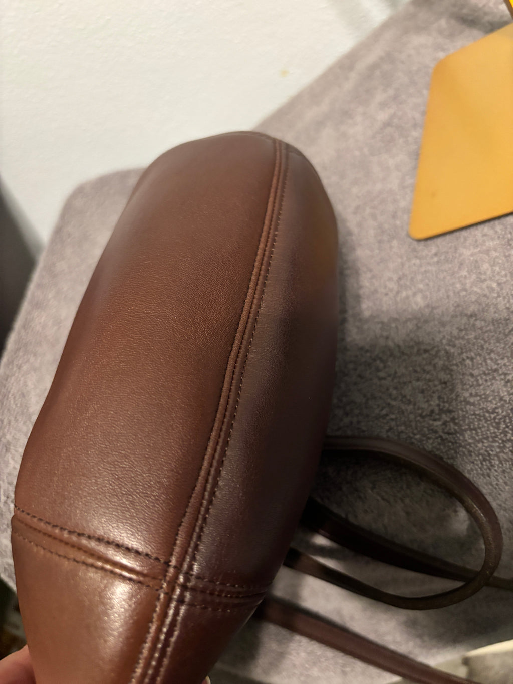 Vintage Coach 9996 Two Tone Brown Framed Pouch
