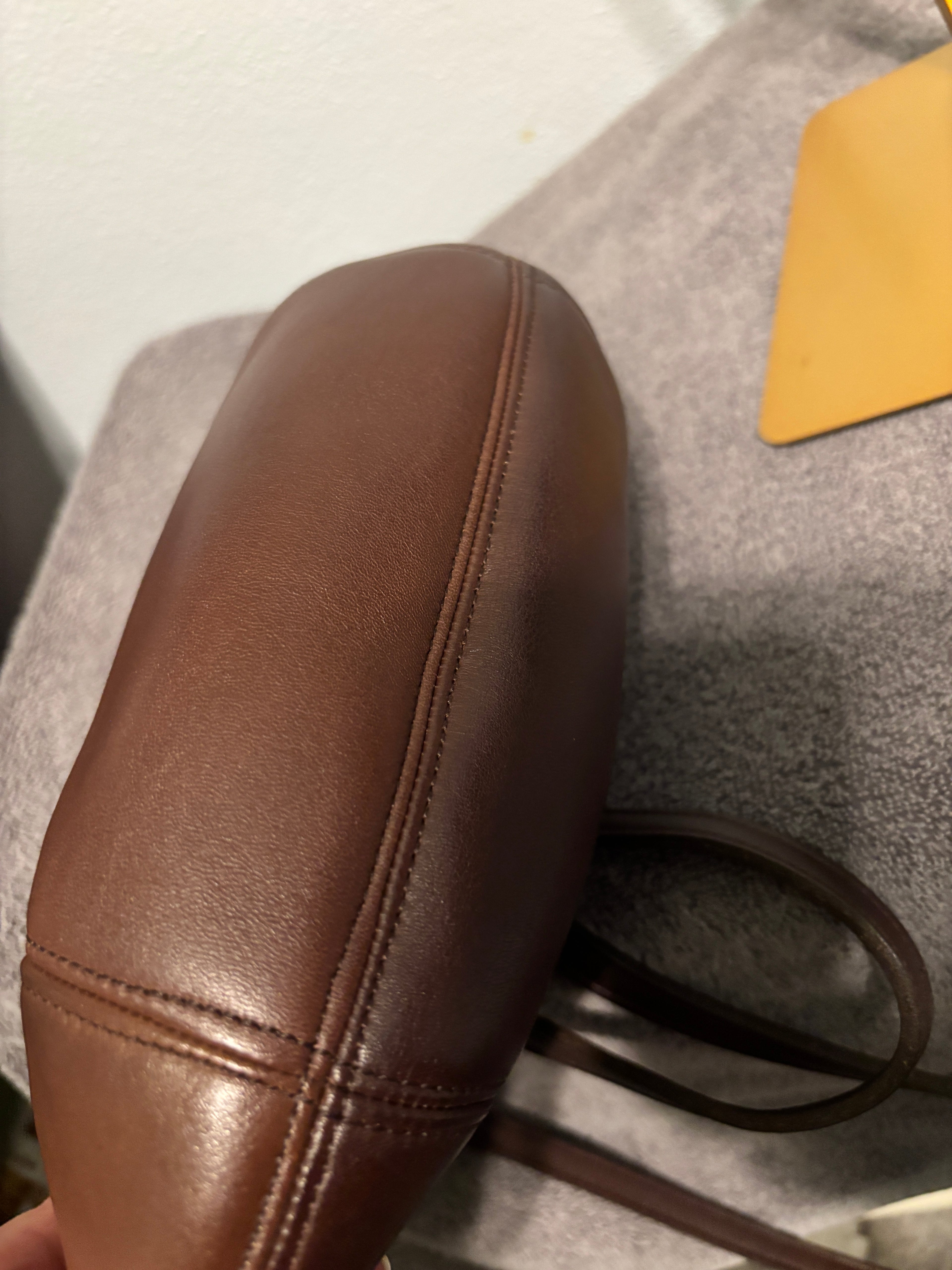 Vintage Coach 9996 Two Tone Brown Framed Pouch
