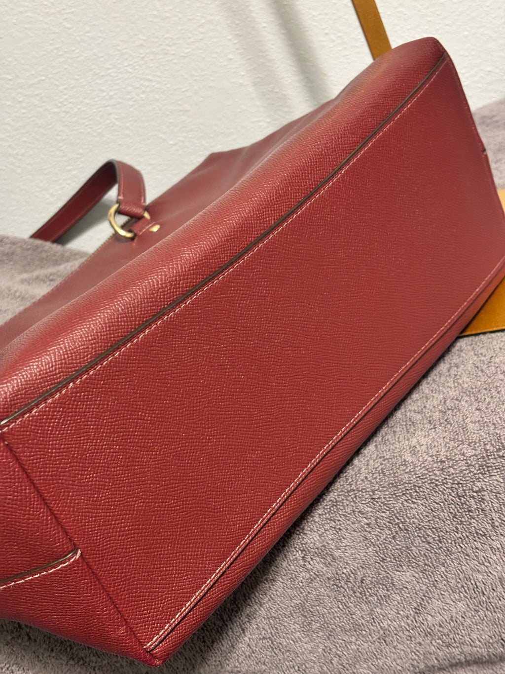 Coach East West Gallery Tote Boysenberry Leather Shoulder Bag