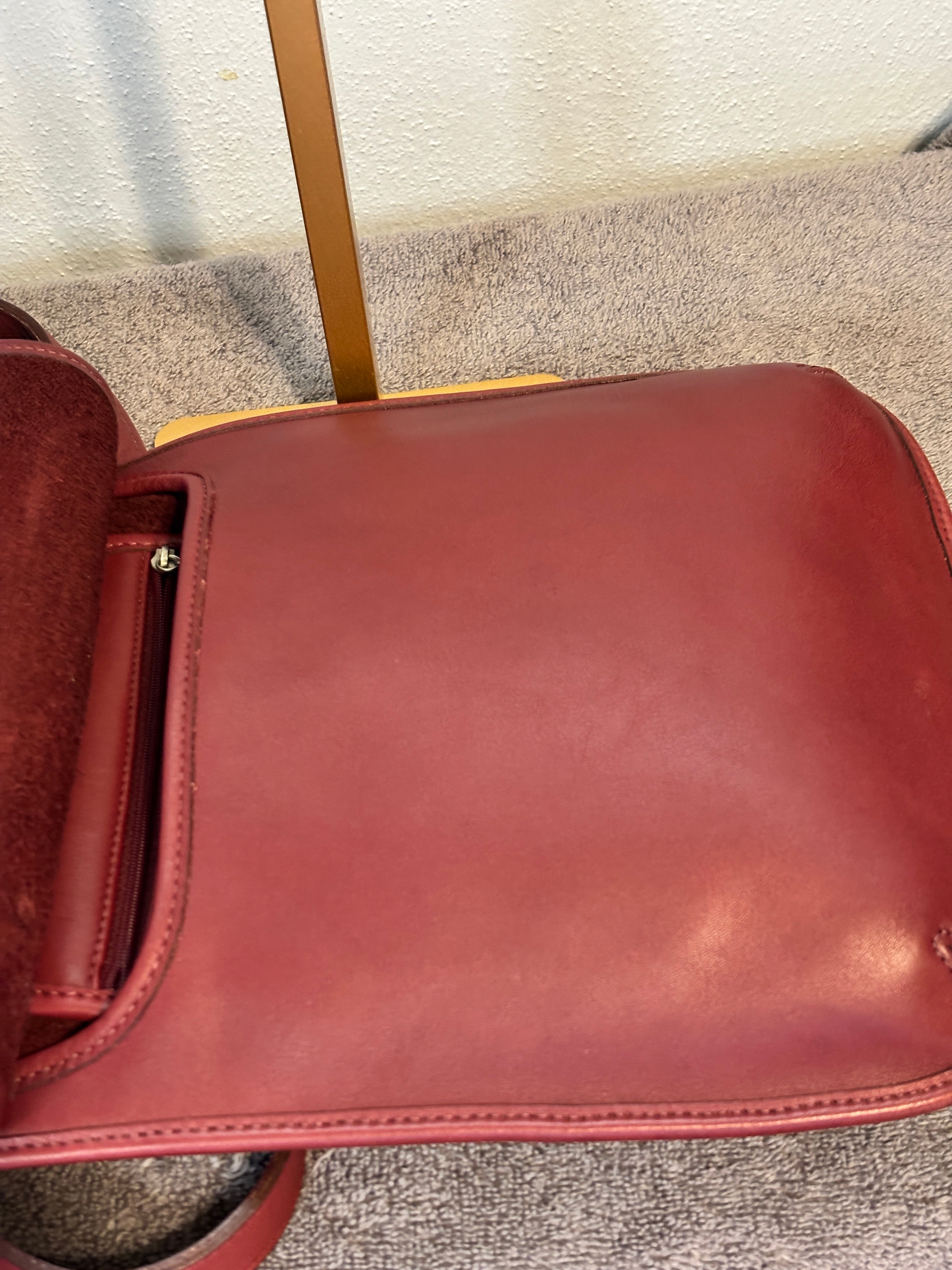 Vintage Coach Hippie Flap Bag 9135 Red Leather USA