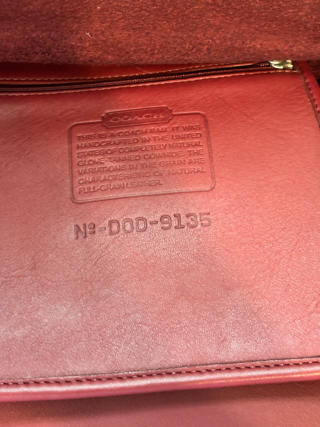 Vintage Coach Hippie Flap Bag 9135 Red Leather USA