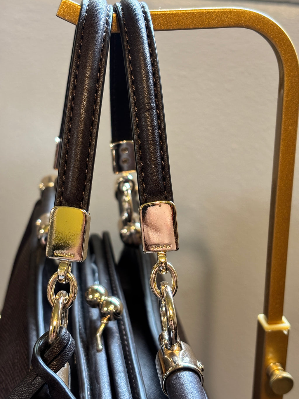 Coach Madison Pinnacle Caroline Kisslock Satchel Lizard Embossed Leather Plum