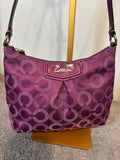 Coach Ashley Optic C Purple Signature Crossbody Hangtag