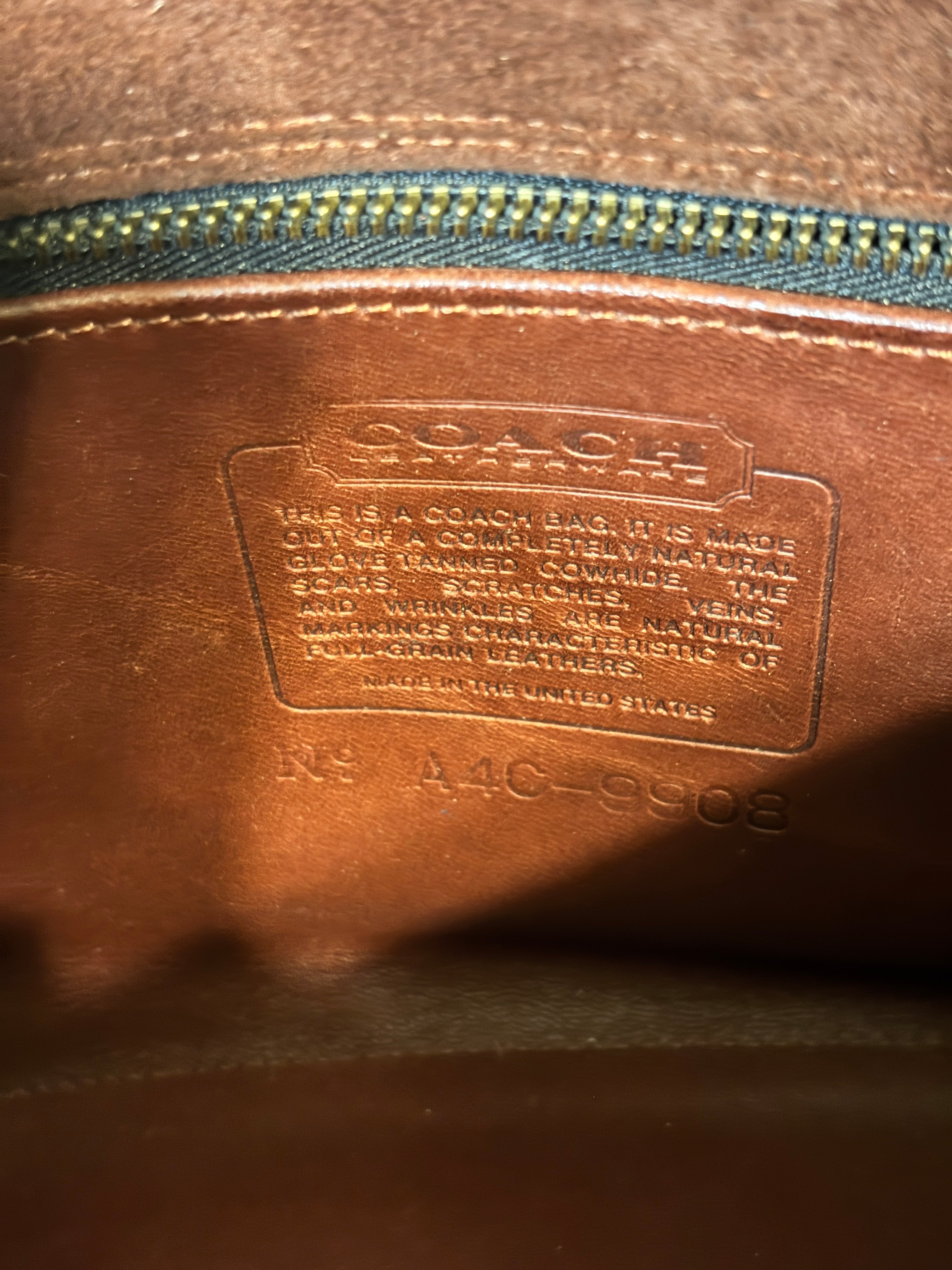 Vintage Coach Devon Bag Bordeaux Leather Crossbody USA 9908 Hangtag