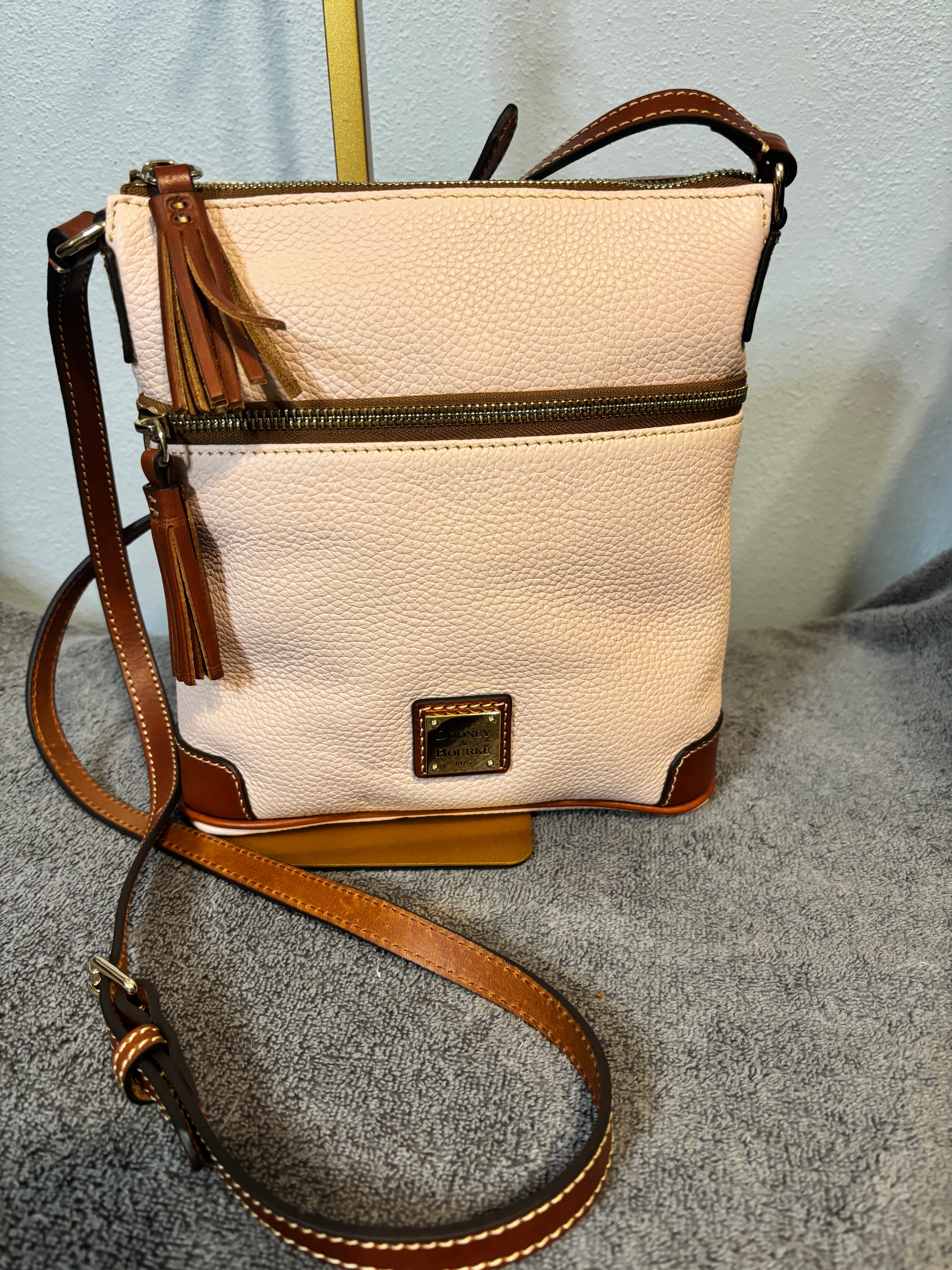 Dooney & Bourke Pink Pebble Leather Crossbody