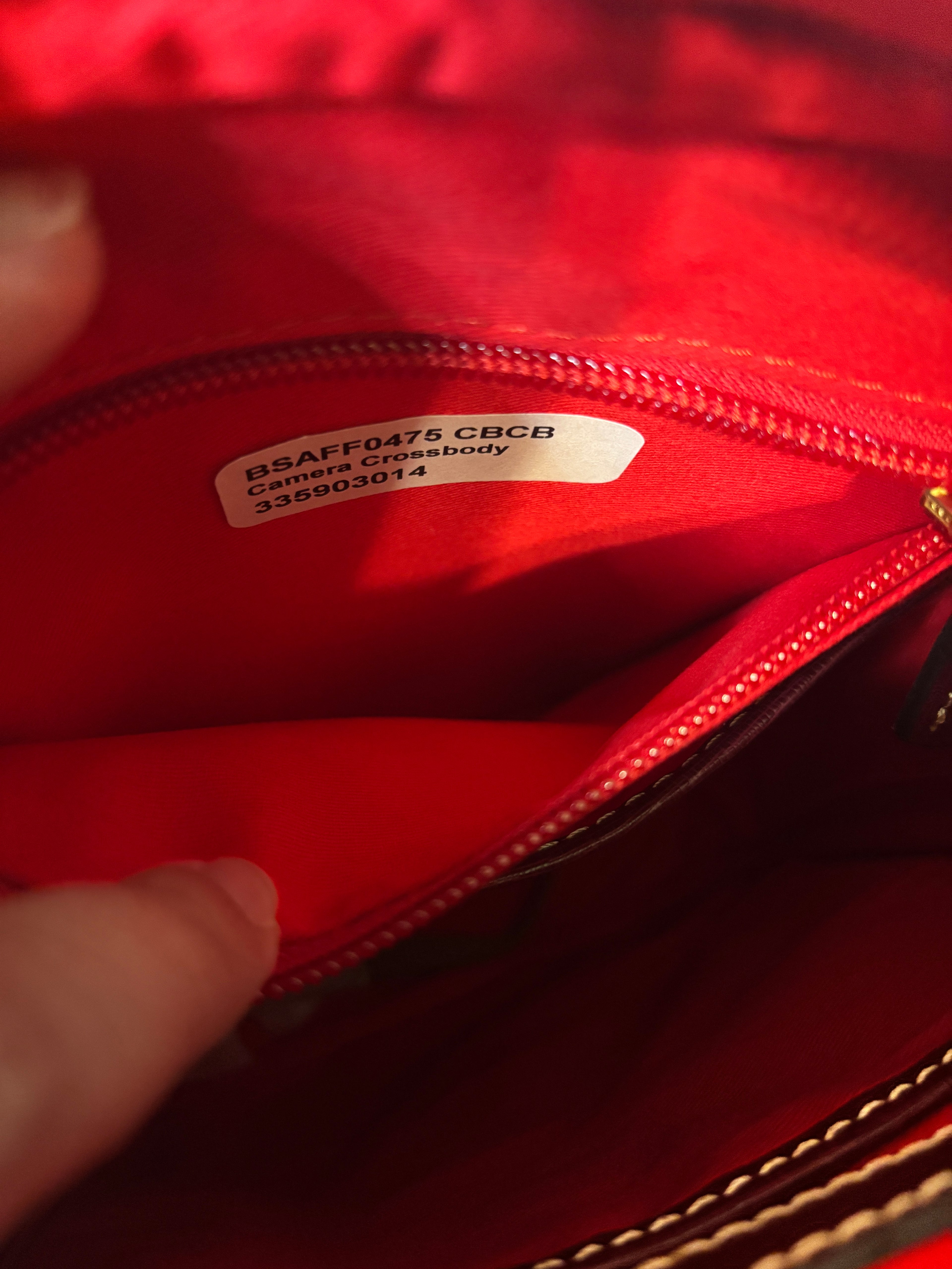 Dooney & Bourke Burgundy Camera Bag Crossbody Leather