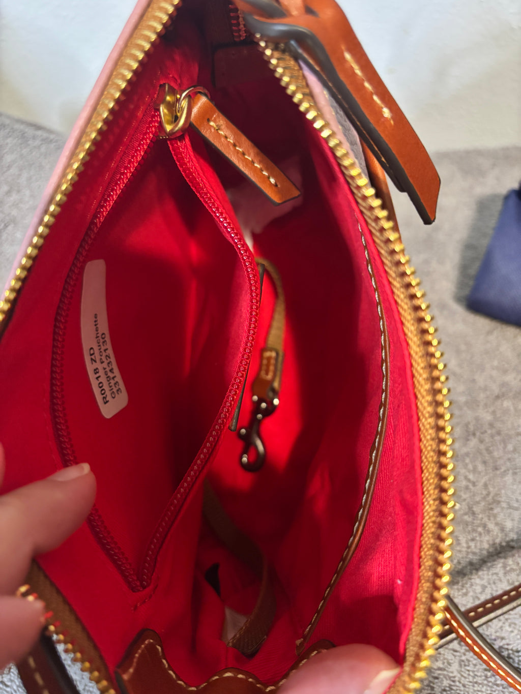 Dooney & Bourke Ginger Pouchette Crossbody NWT Pebble Leather Dust Bag