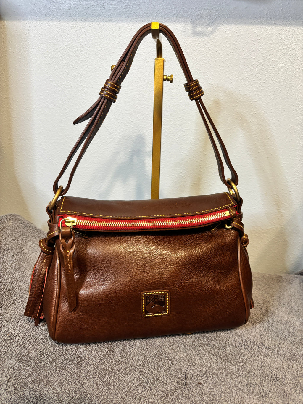 Dooney & Bourke Florentine Mini Hobo Shoulder Bag Chestnut NWOT