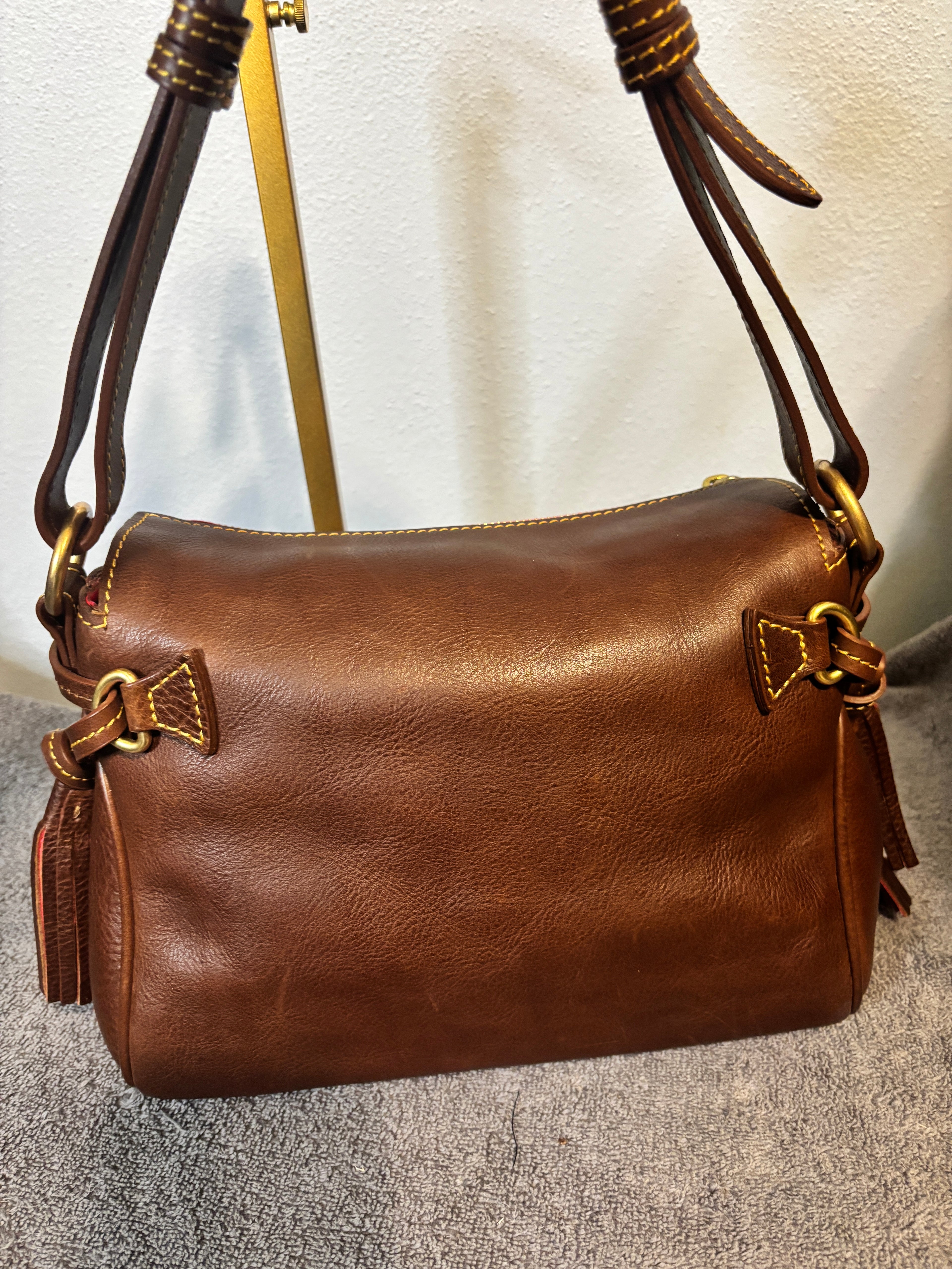 Dooney & Bourke Florentine Mini Hobo Shoulder Bag Chestnut NWOT