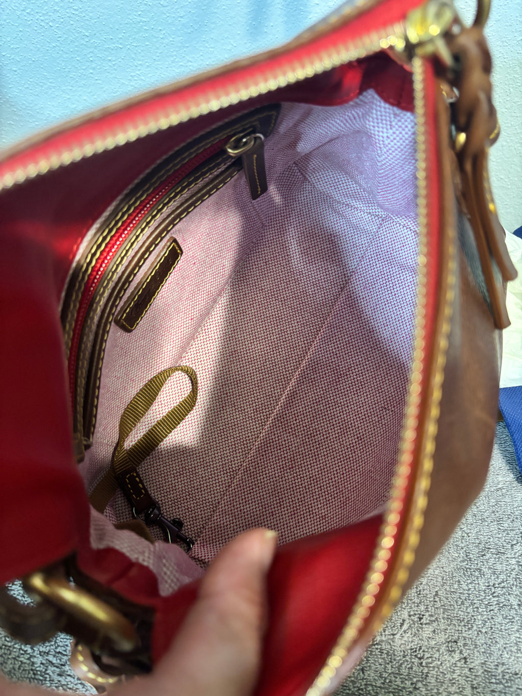 Dooney & Bourke Florentine Mini Hobo Shoulder Bag Chestnut NWOT