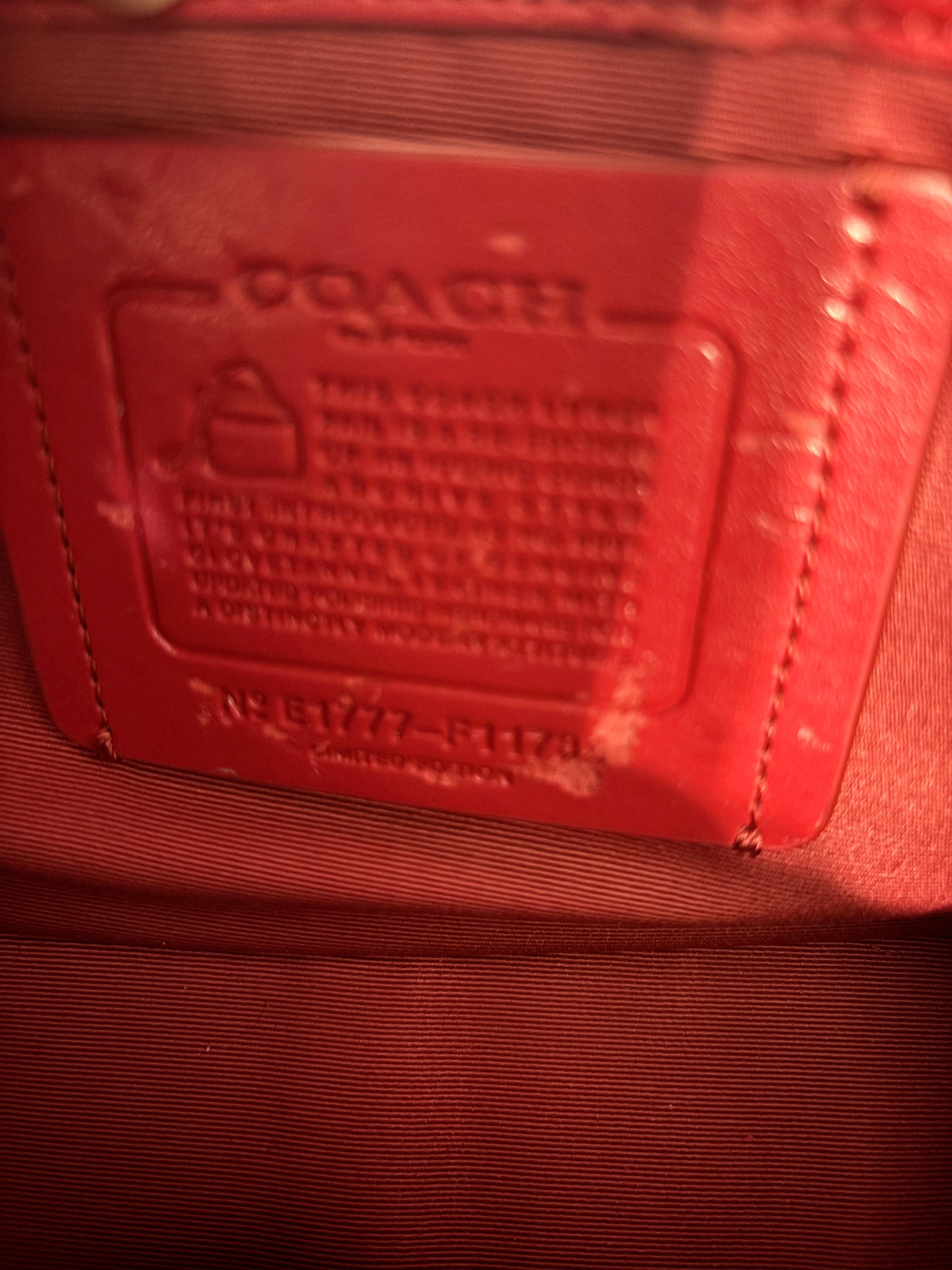 Coach Red Leather Limited Edition Lunch Pail Crossbody Bag F11741