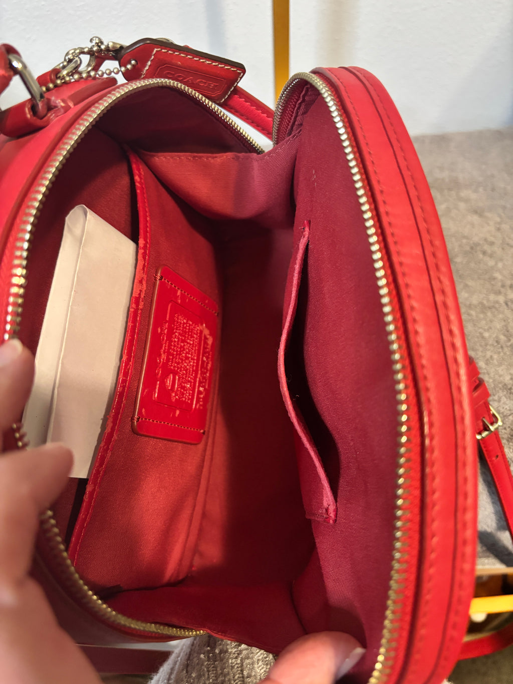 Coach Red Leather Limited Edition Lunch Pail Crossbody Bag F11741