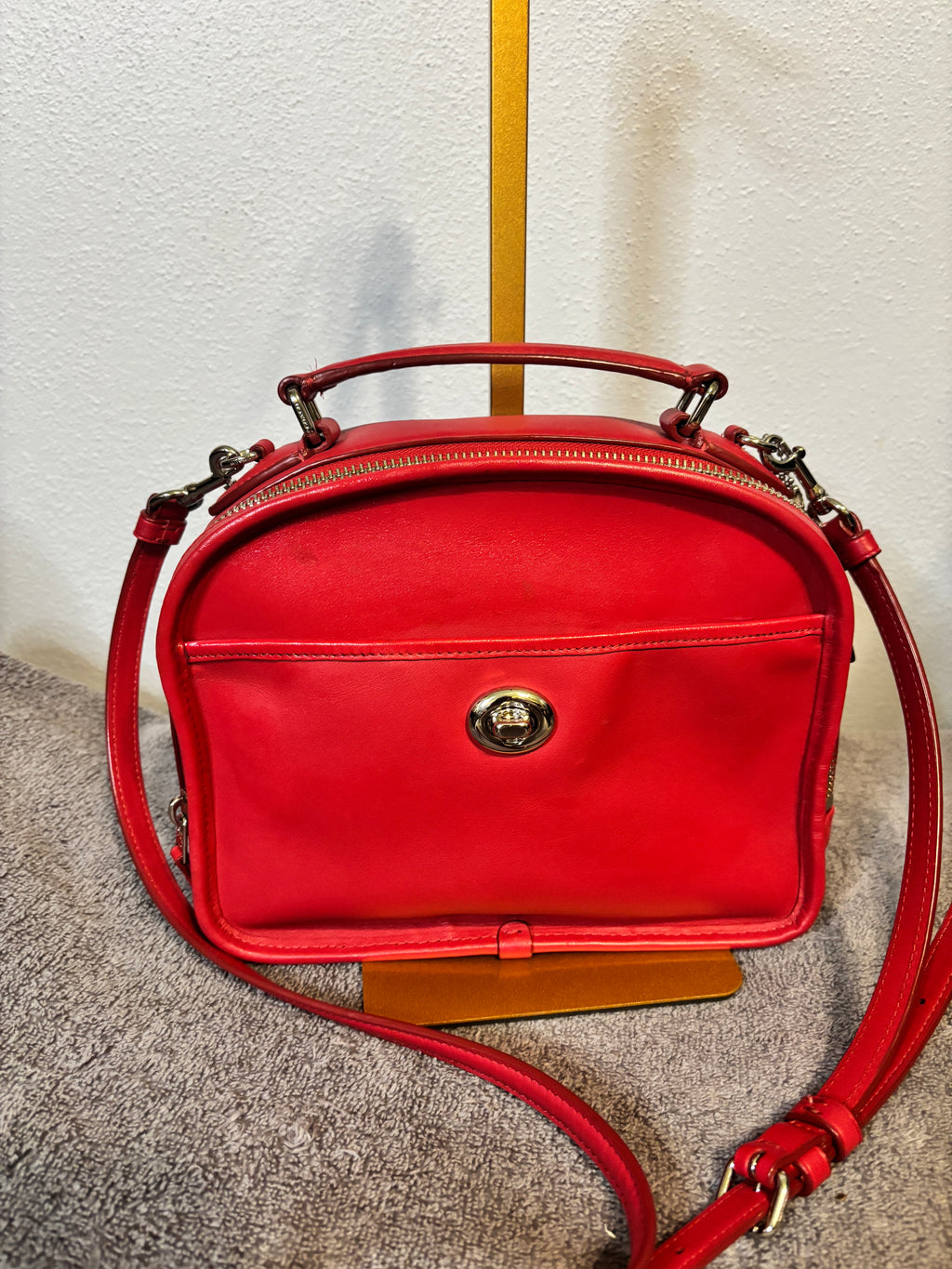 Coach Red Leather Limited Edition Lunch Pail Crossbody Bag F11741