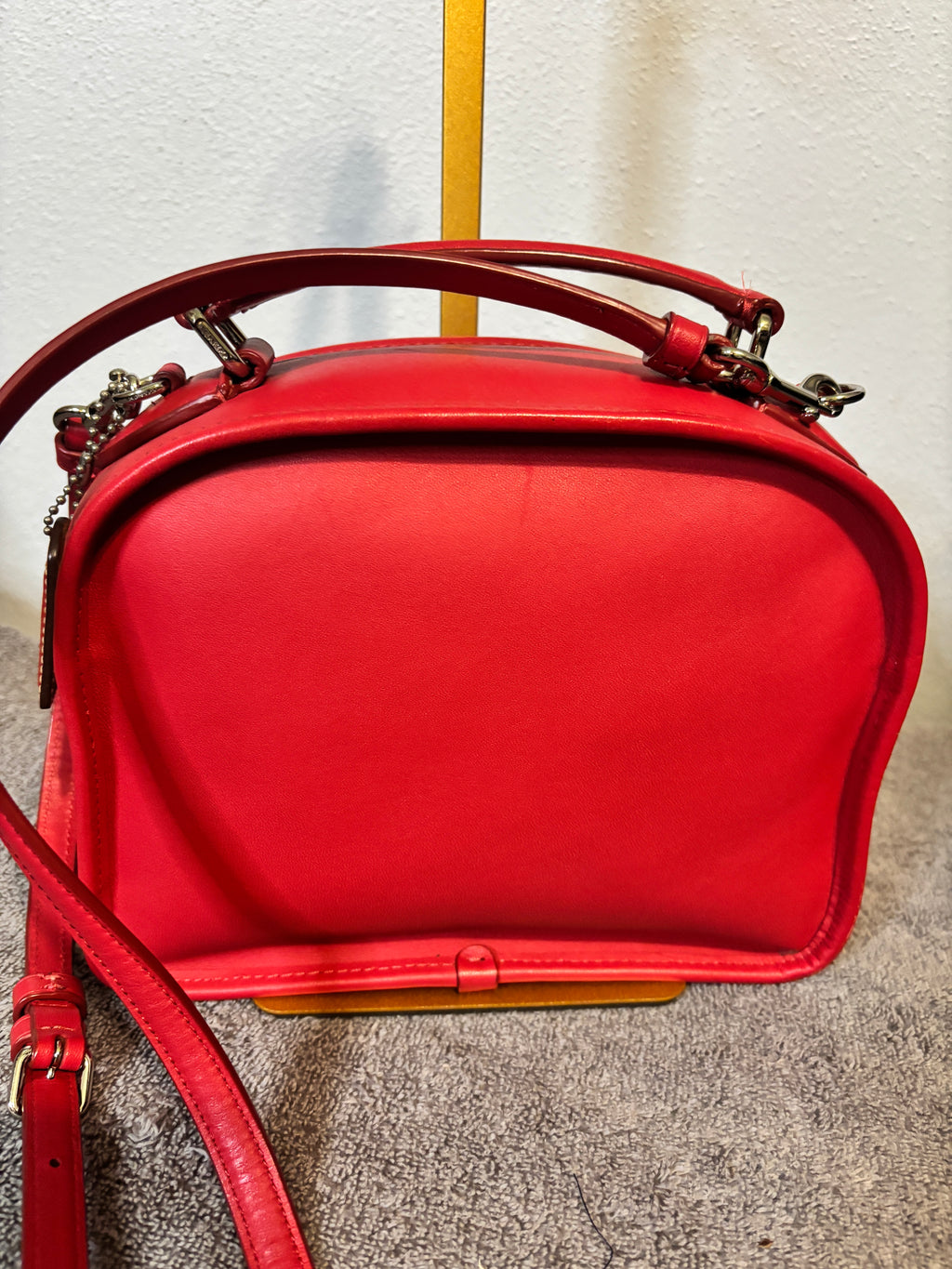 Coach Red Leather Limited Edition Lunch Pail Crossbody Bag F11741